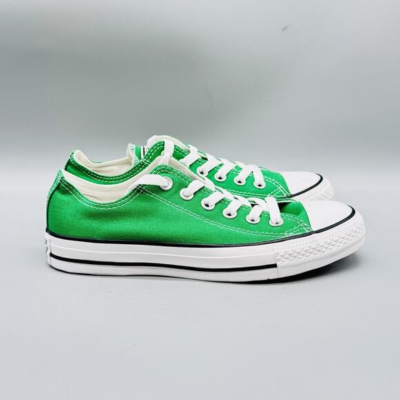 Converse Shoes Womens 7 Green Canvas Chuck Taylor All Star Low Top Sneakers - Picture 1 of 13